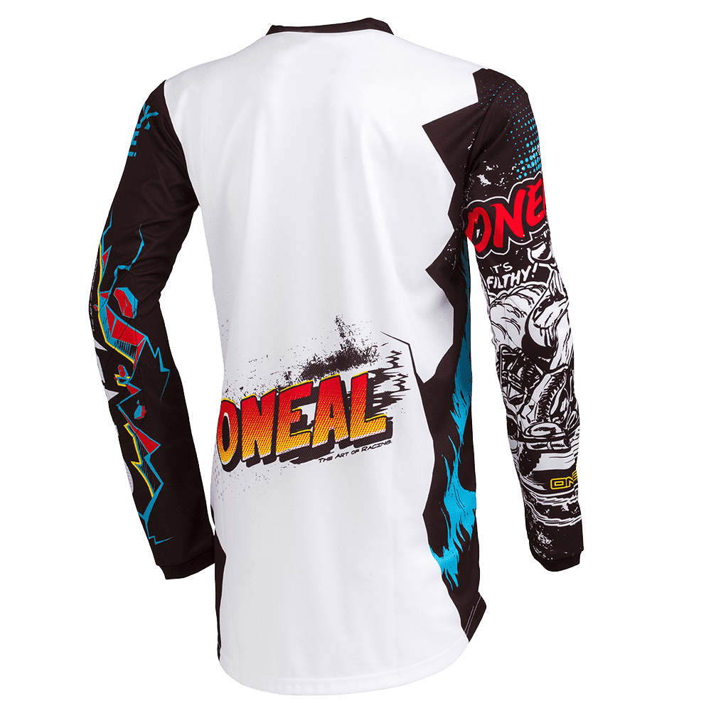 O'NEAL ELEMENT VILLAIN Junior Long Sleeve Jersey White