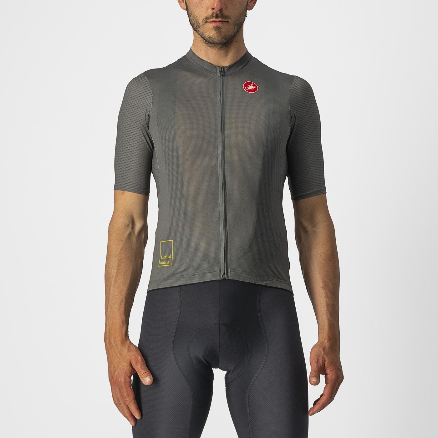 CASTELLI BREATHE ATTACK Dres s krátkým rukávem Grey/Green