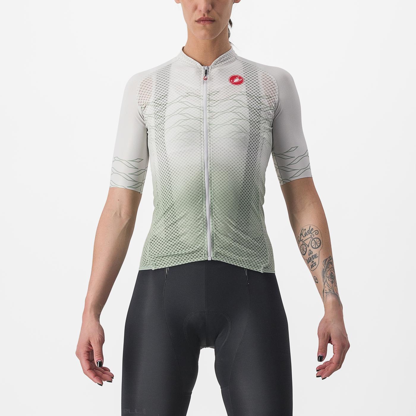 CASTELLI CLIMBER'S 2.0 W Dámský dres s krátkým rukávem Grey/Green