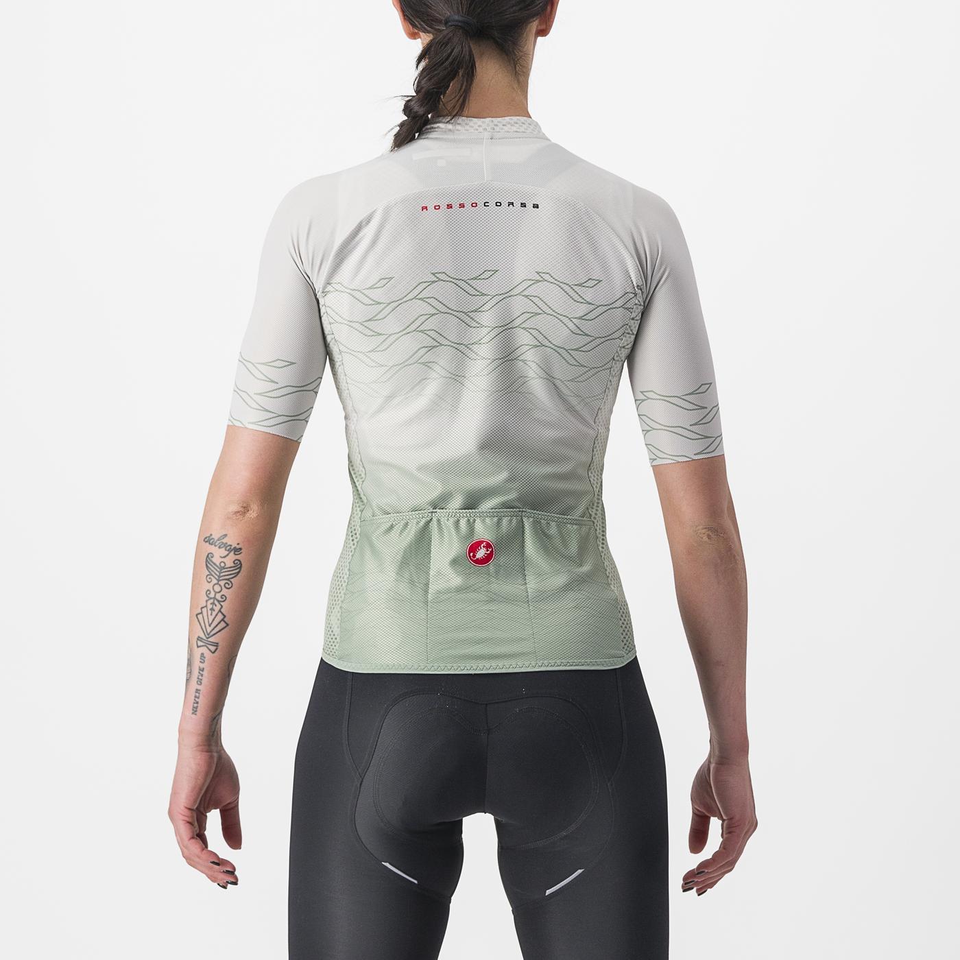 CASTELLI CLIMBER'S 2.0 W Dámský dres s krátkým rukávem Grey/Green