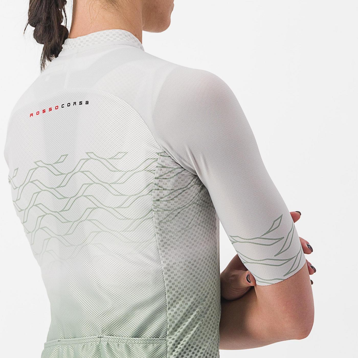 CASTELLI CLIMBER'S 2.0 W Dámský dres s krátkým rukávem Grey/Green