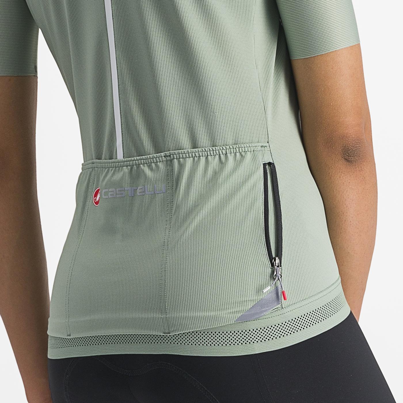 CASTELLI ENDURANCE W Dámský dres s krátkým rukávem Green