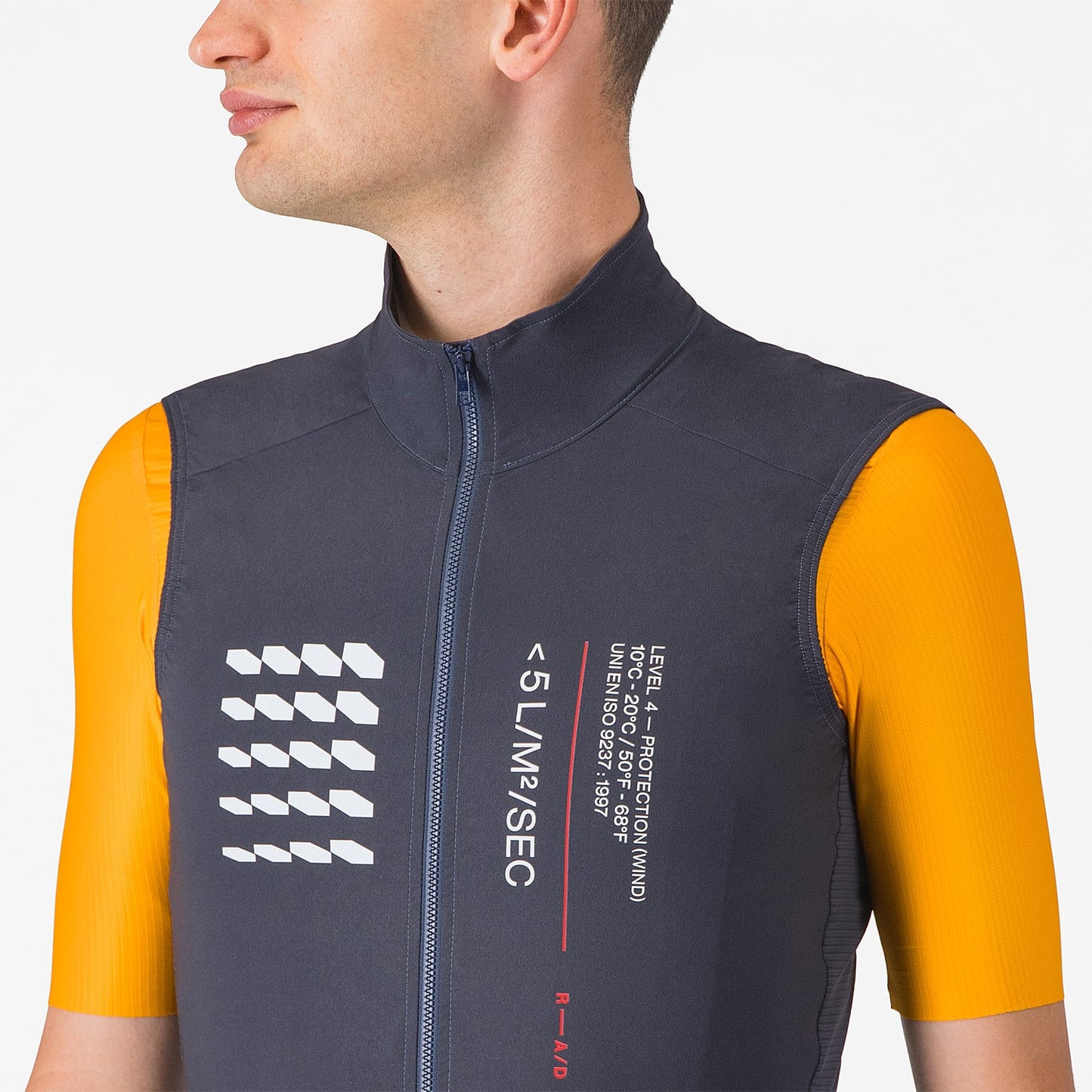ESPRESSO sleeveless jacket R--A/D Blue