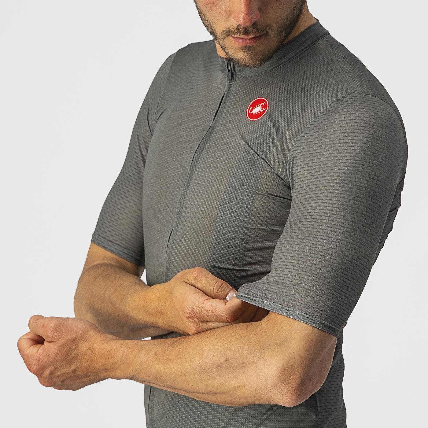 CASTELLI BREATHE ATTACK Dres s krátkým rukávem Grey/Green