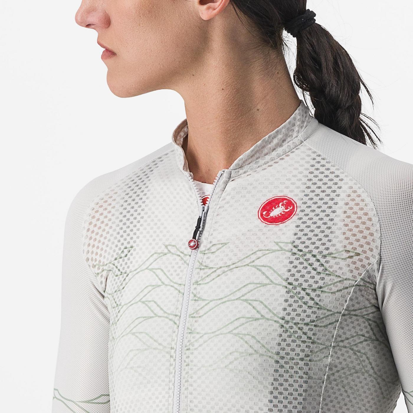 CASTELLI CLIMBER'S 2.0 W Dámský dres s krátkým rukávem Grey/Green