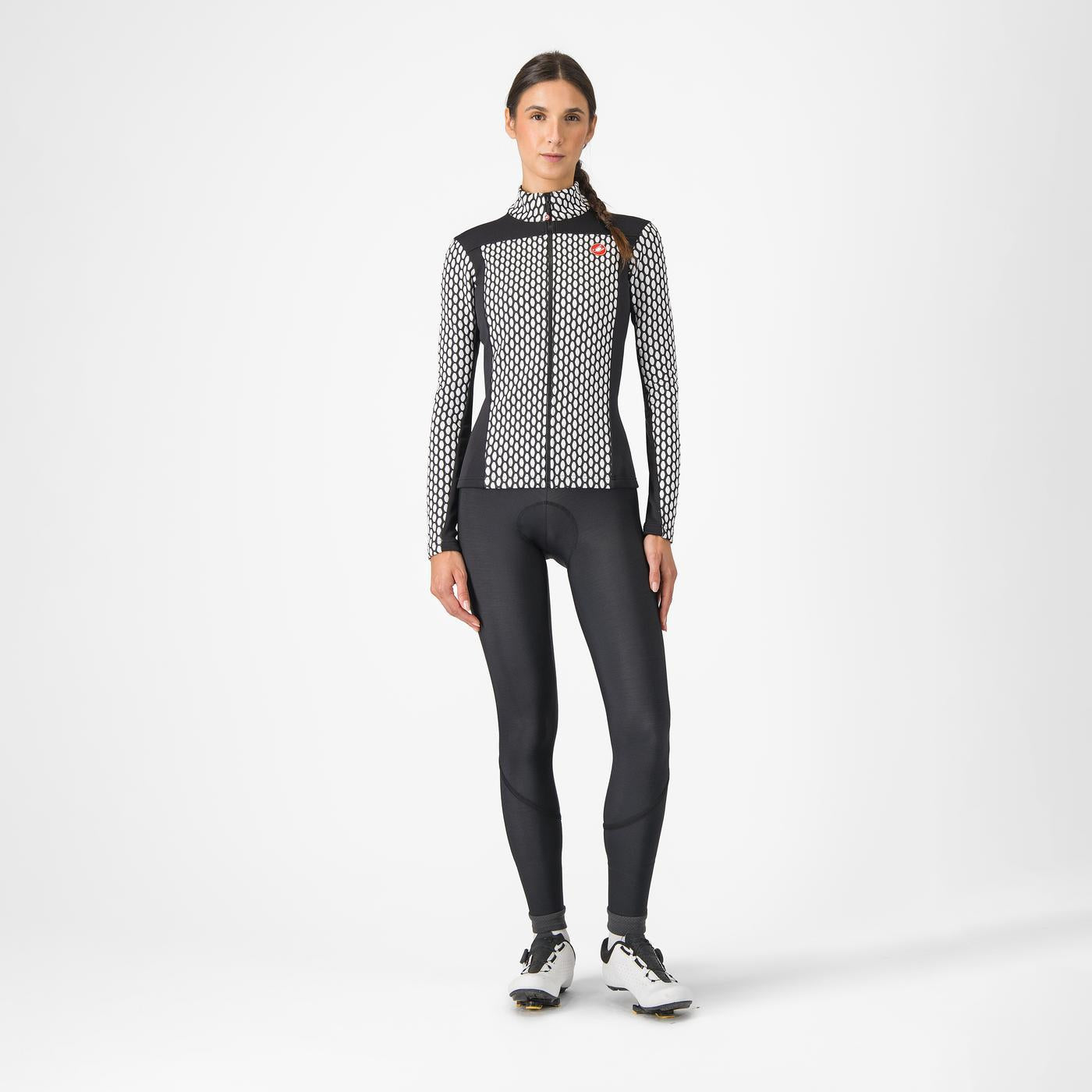 CASTELLI SFIDA 2 Dámský dres s dlouhým rukávem Black/White