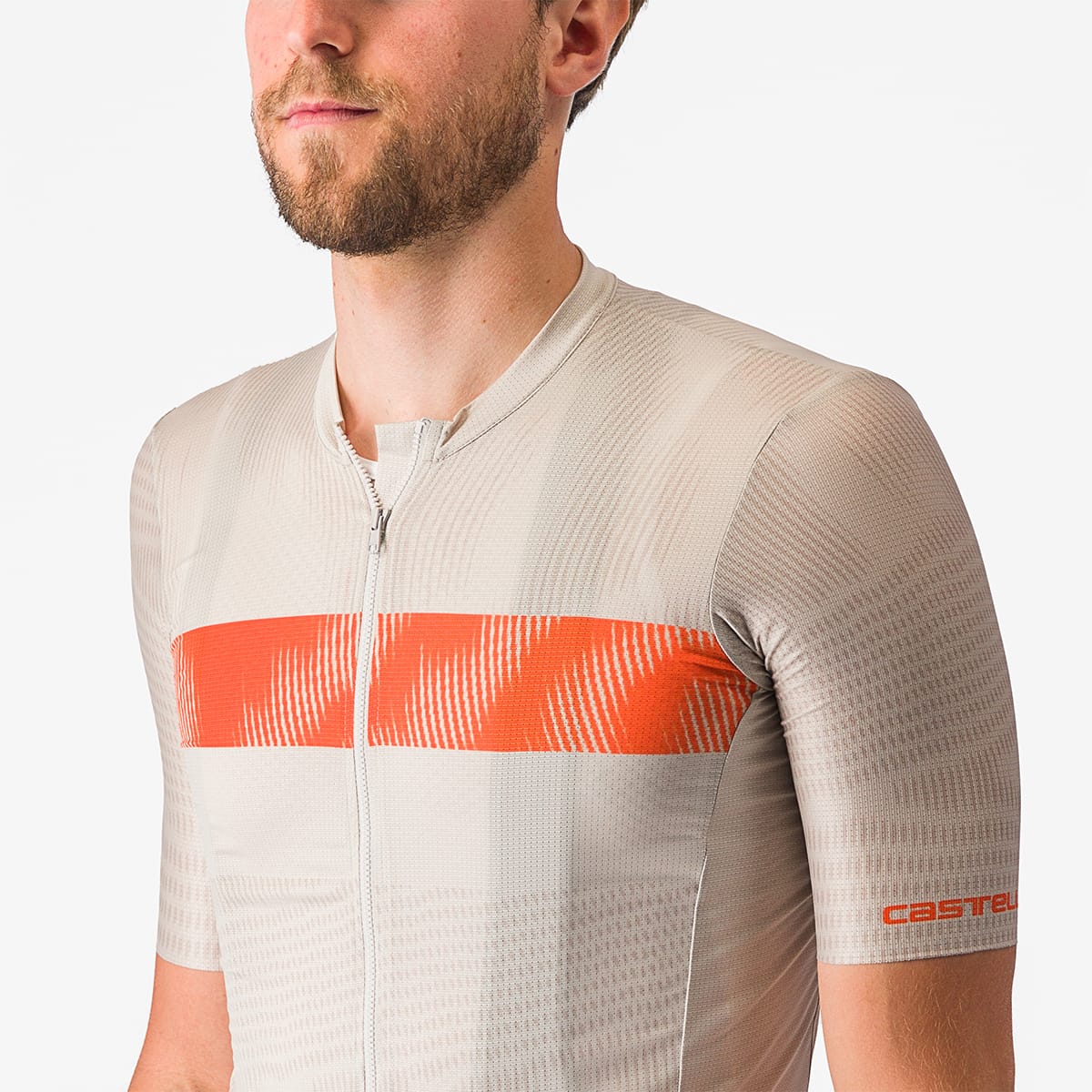 CASTELLI UNLIMITED ENDURANCE Dres s krátkým rukávem Grey/Orange