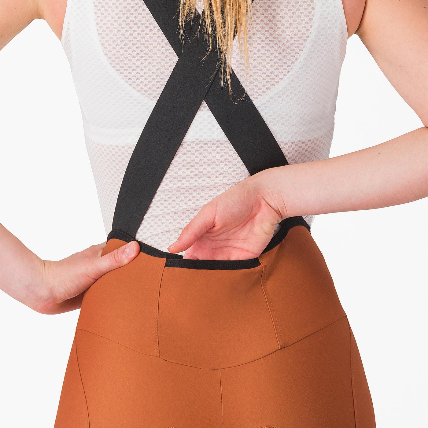 CASTELLI ESPRESSO W DT Dámské hnědé kalhoty s laclem