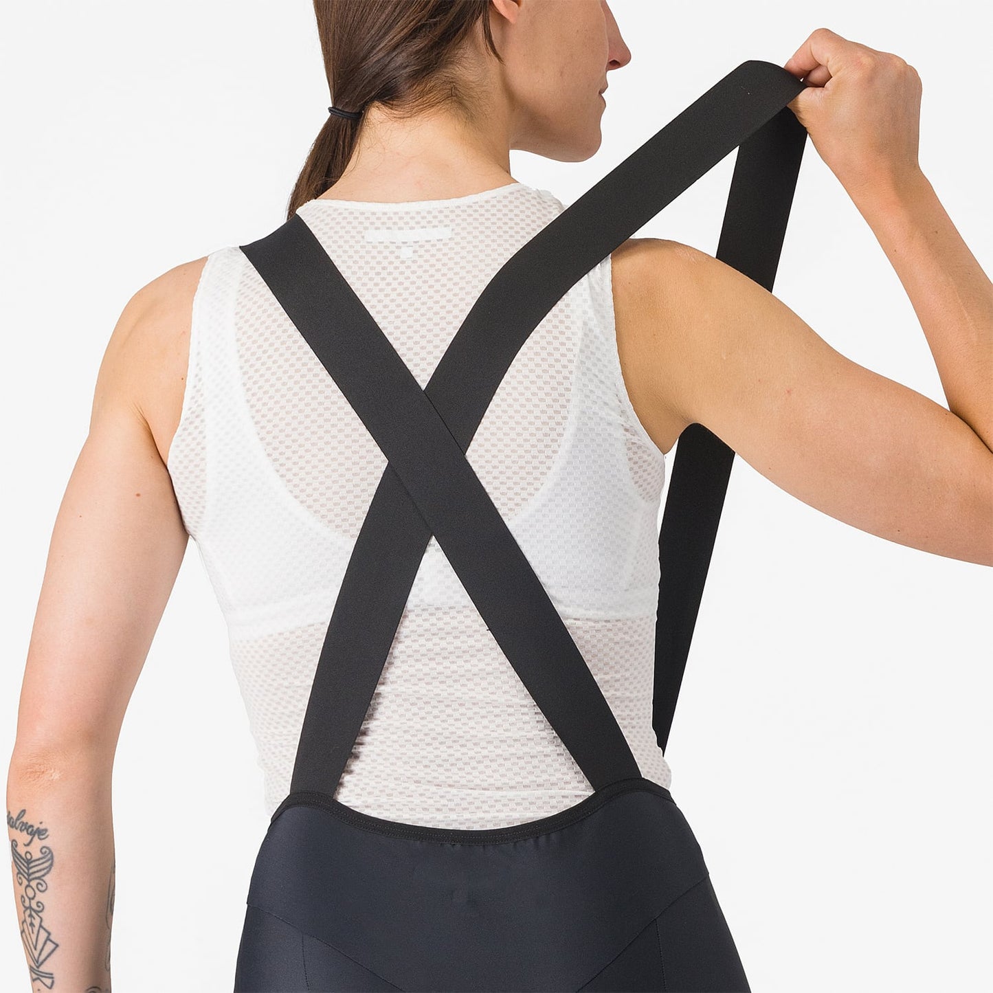 CASTELLI PRIMA 2 DT Dámské černé kalhoty s nohavičkou (Bib Tight)