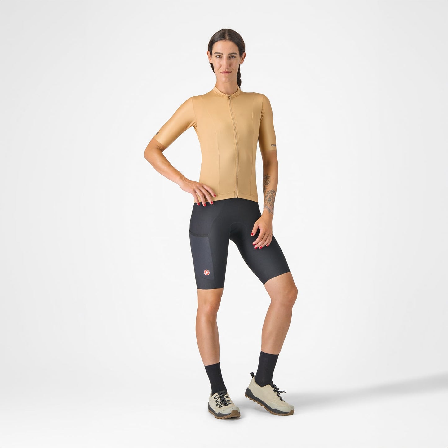 CASTELLI UNLIMITED Dámský dres s krátkým rukávem Brown