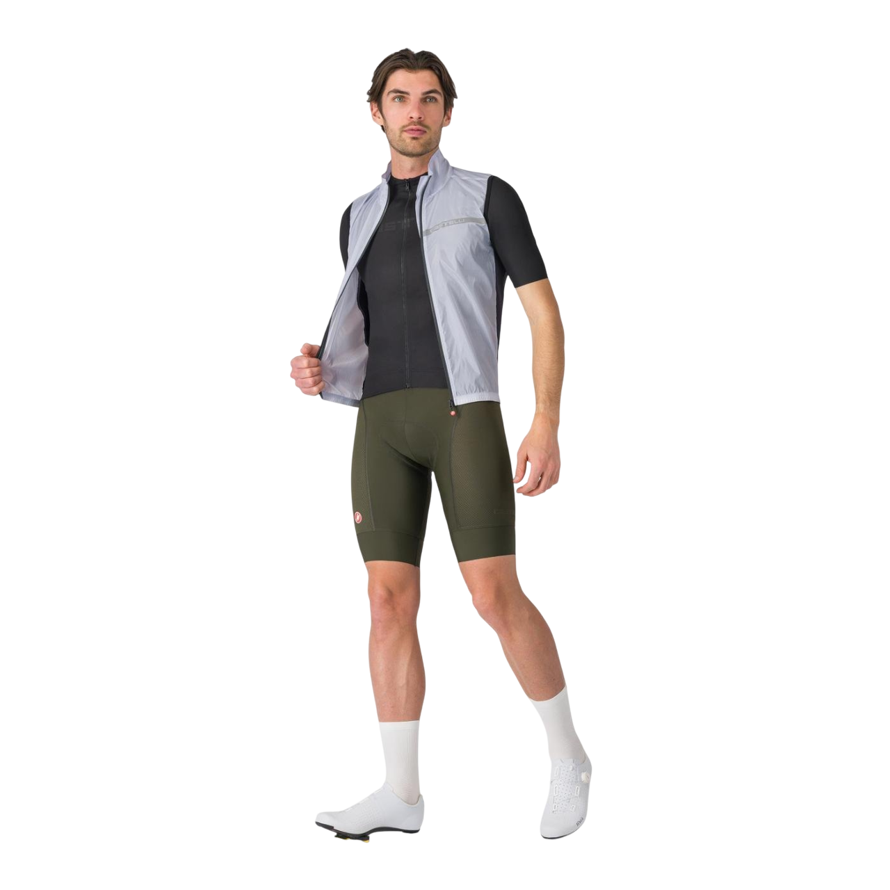CASTELLI SQUADRA STRETCH Bunda bez rukávů šedá