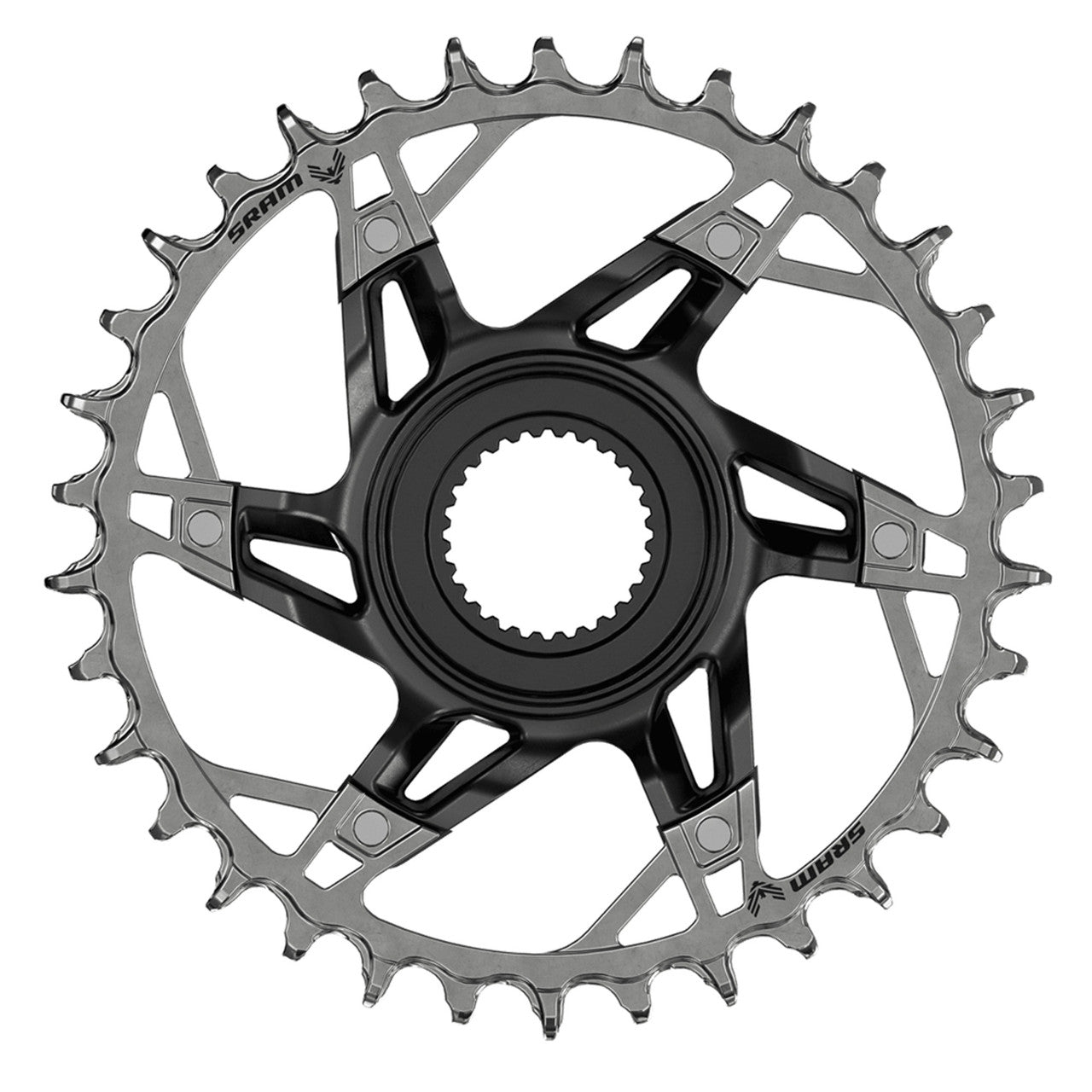SRAM XX T-TYPE EAGLE BOSCH GEN4 12V Mono řetězový kroužek s přímou montáží černý/stříbrný