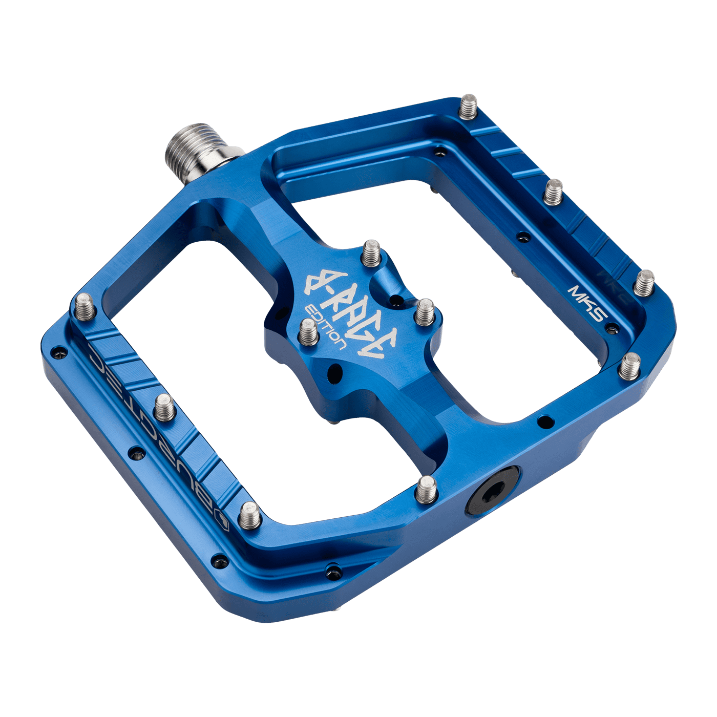 Ploché pedály BURGTEC PENTHOUSE FLAT MK5 B-RAGE EDITION Blue