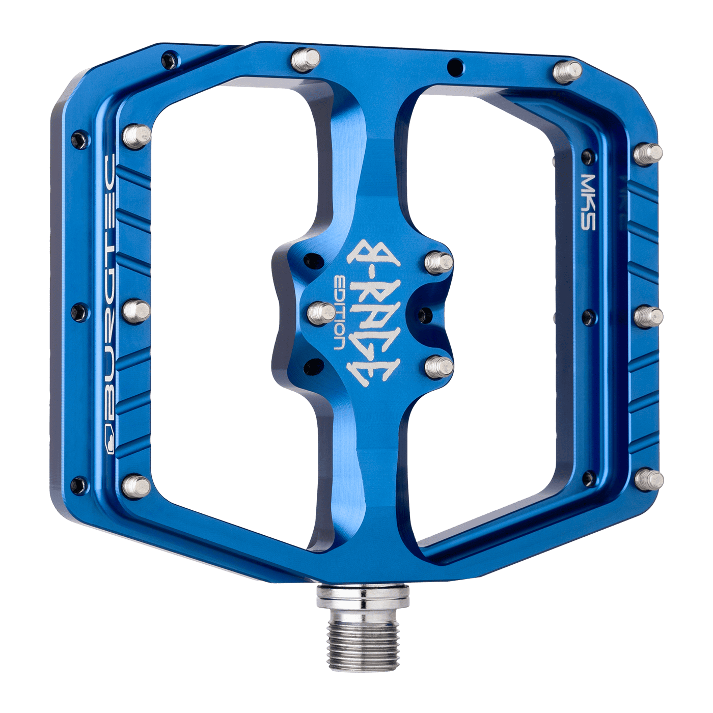 Ploché pedály BURGTEC PENTHOUSE FLAT MK5 B-RAGE EDITION Blue