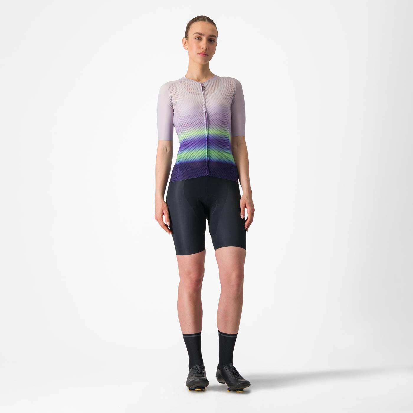 CASTELLI CLIMBER'S 4.0 W Dámský dres s krátkým rukávem Purple/Green