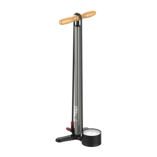 LEZYNE STEEL FLOOR DRIVE 3,5 HV Grey nožní čerpadlo