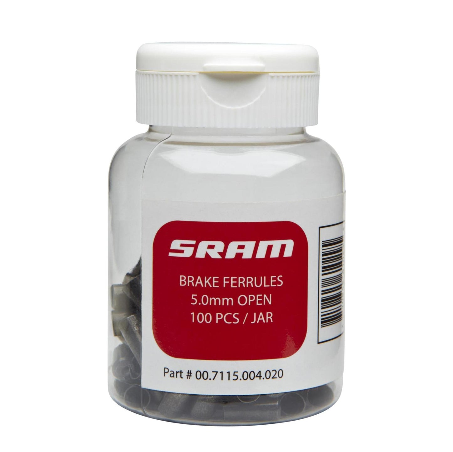Koncovka SRAM pro 5,0mm otevřené brzdové lanko (balení 100 ks)