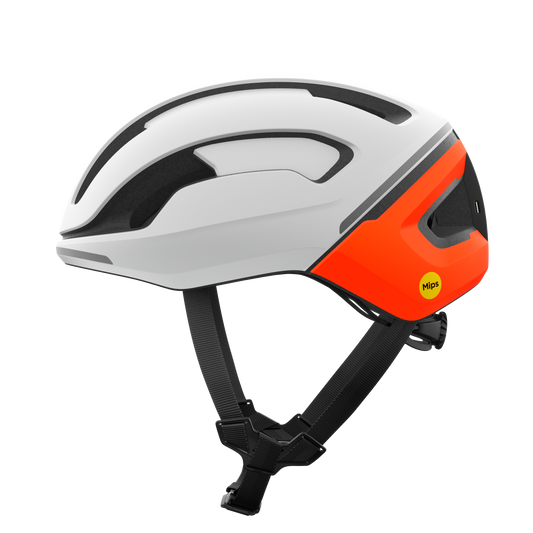 POC OMNE BEACON MIPS Road Helmet White/Orange Matt