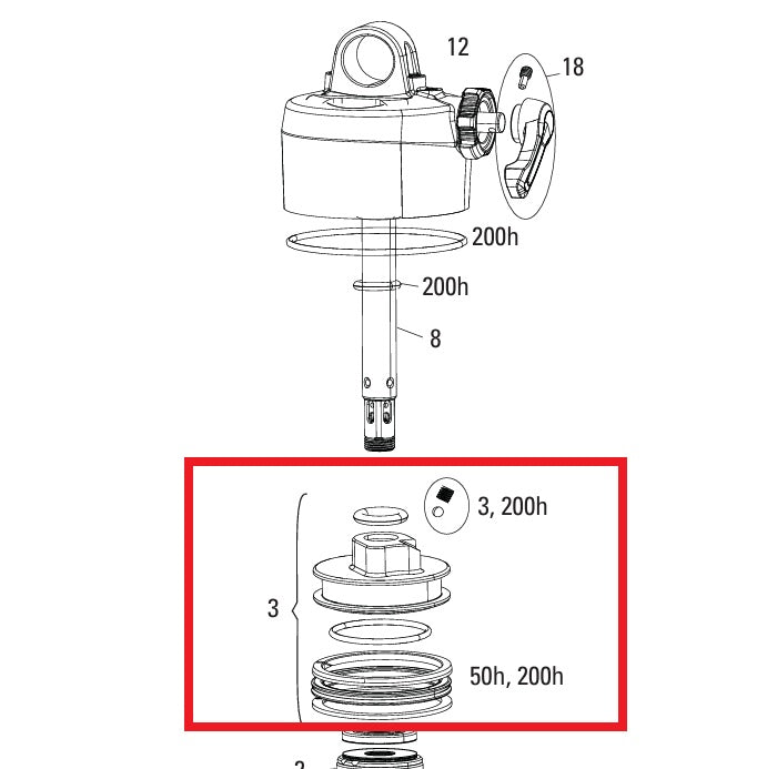 Sada pístů ROCKSHOX SEALHEAD - deLUXE A1+ (2017+)