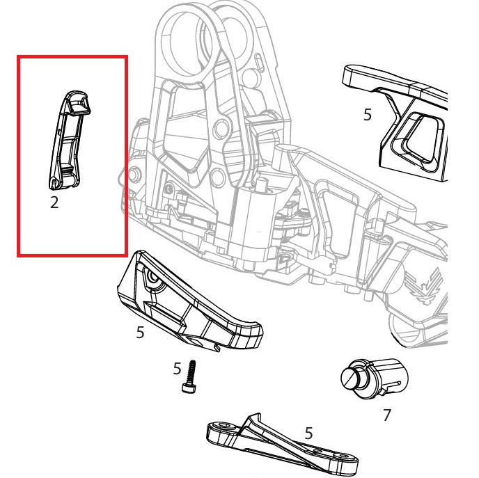 SRAM GX T-Type AXS Zámek baterie přehazovačky Klip páky