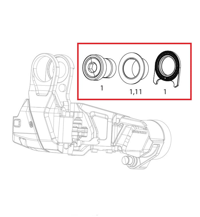 Sada montážních šroubů zadního přehazovače SRAM RED XPLR AXS E1