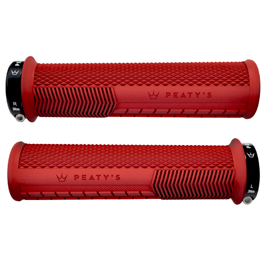 PEATY'S MONARCH KNURL Grips Red