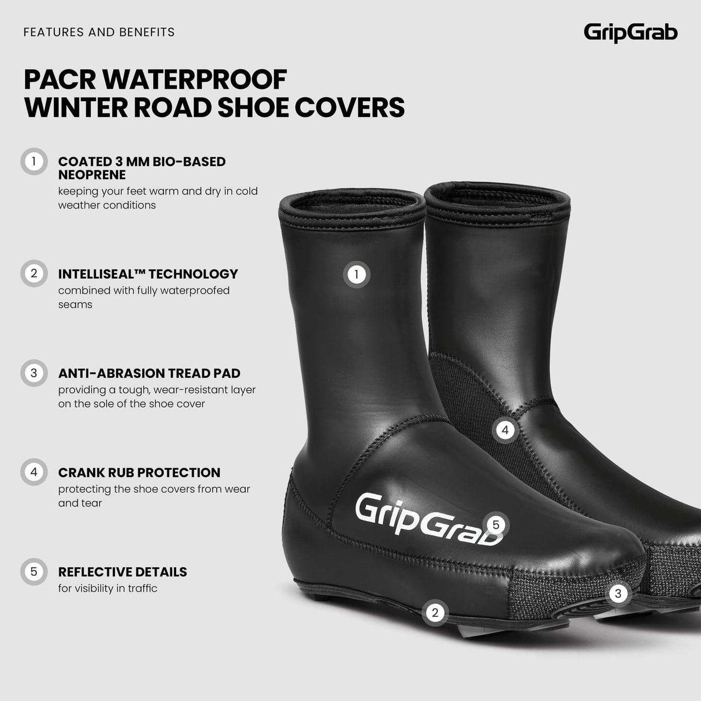 Obal na boty GRIPGRAB PACR WATERPROOF ROAD černý
