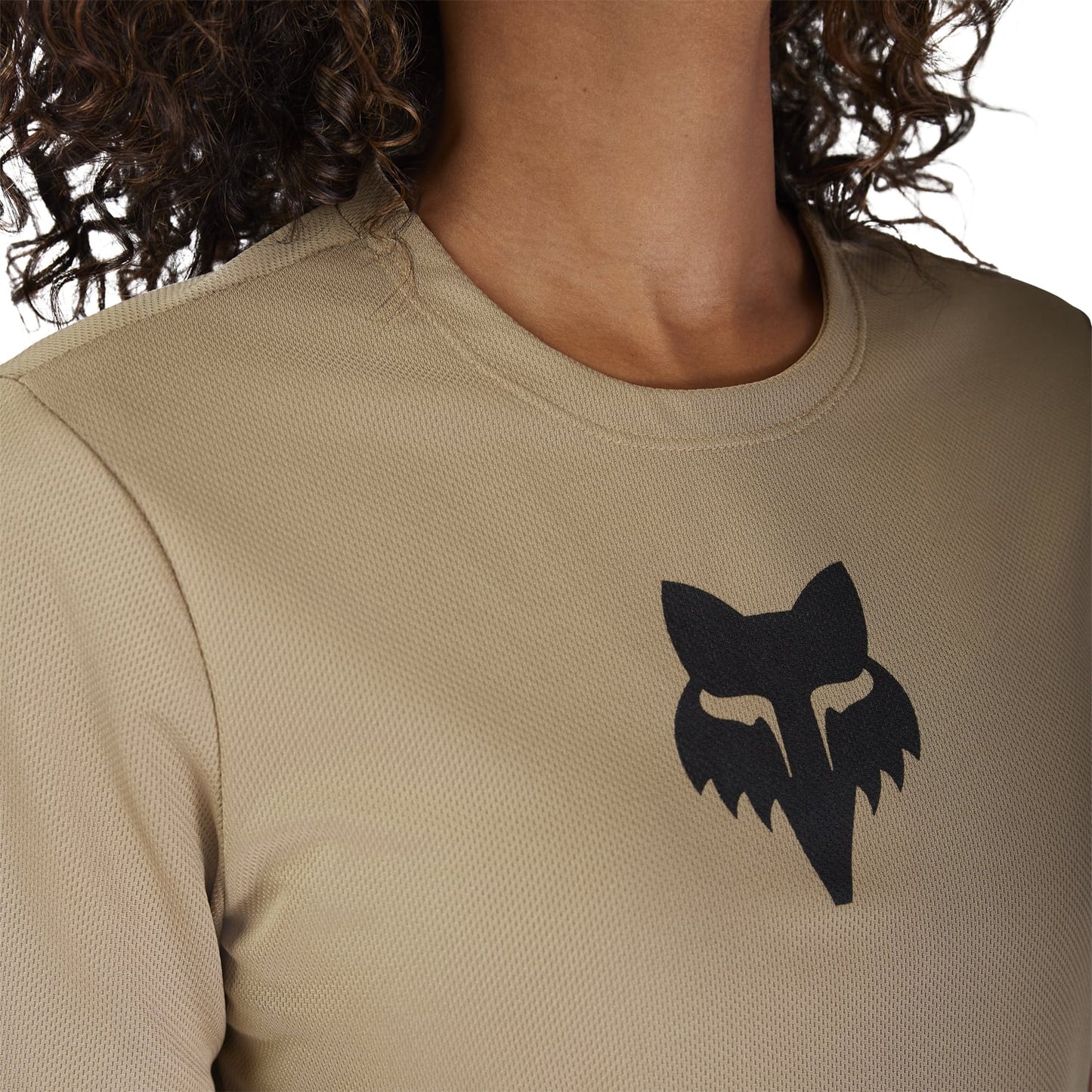 Dámský dres FOX RANGER HEAD s krátkým rukávem Beige 2025