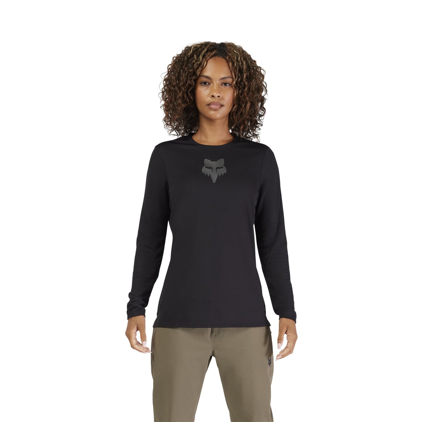 Women's FOX RANGER HEAD Long Sleeve Jersey Black 2025