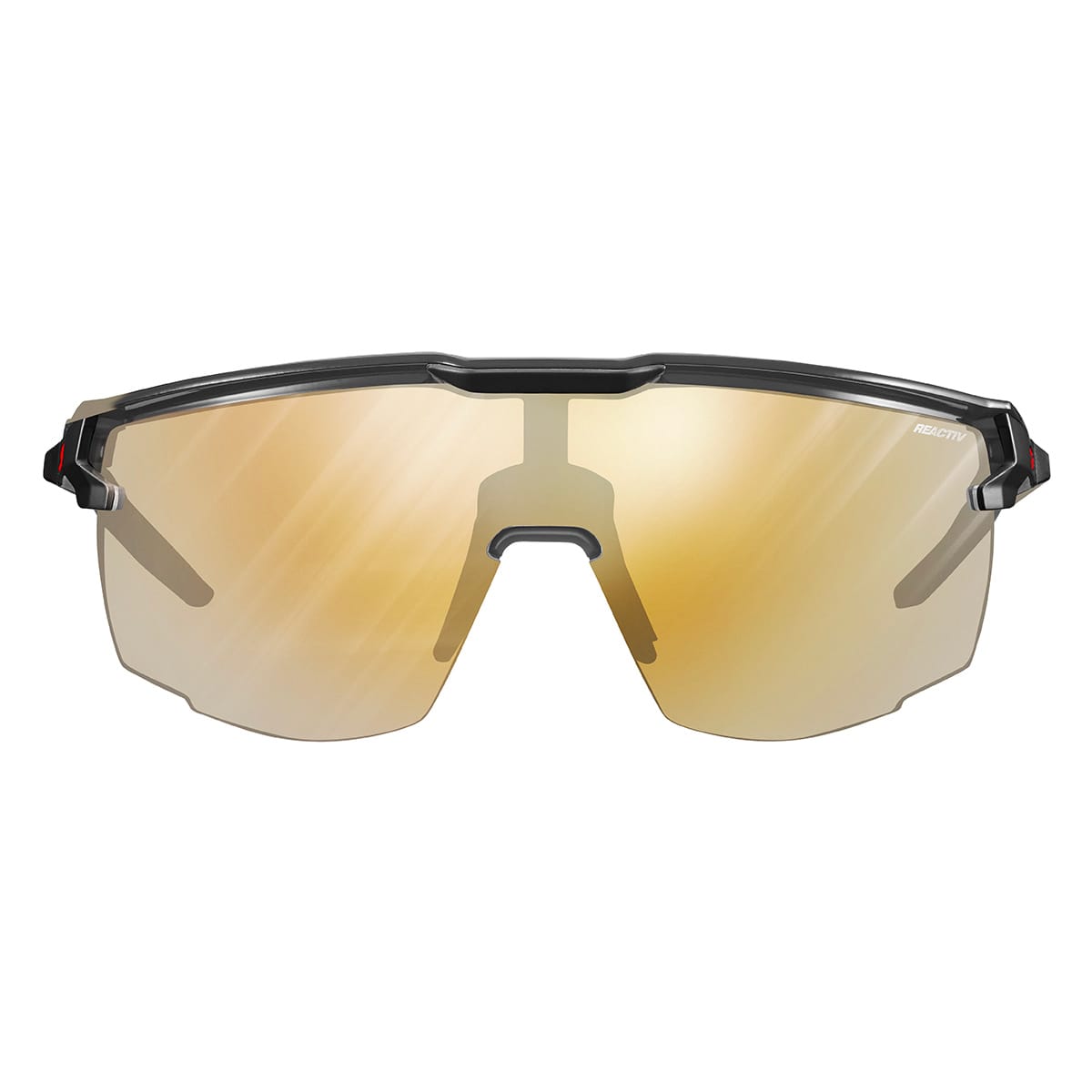 JULBO ULTIMATE Glasses Black/Red Reactiv Light Amplifer Photochromic
