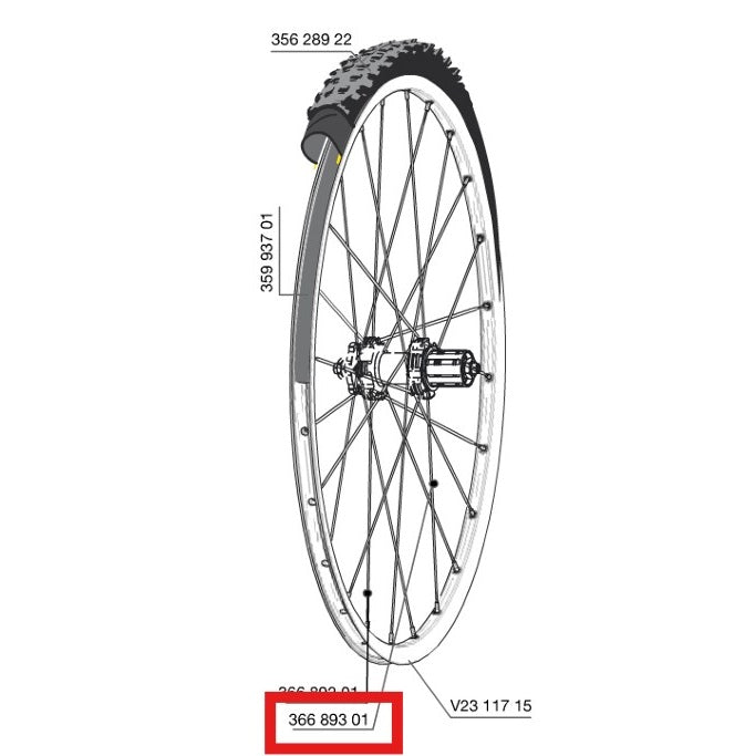 SADA 12 ZADNÍCH PAPRSKŮ MAVIC CROSSROC/CROSSRIDE UST/CROSSMAX ELITE/XA ELITE 27,5" ALLROAD ELITE ROUTE+ 650 275MM