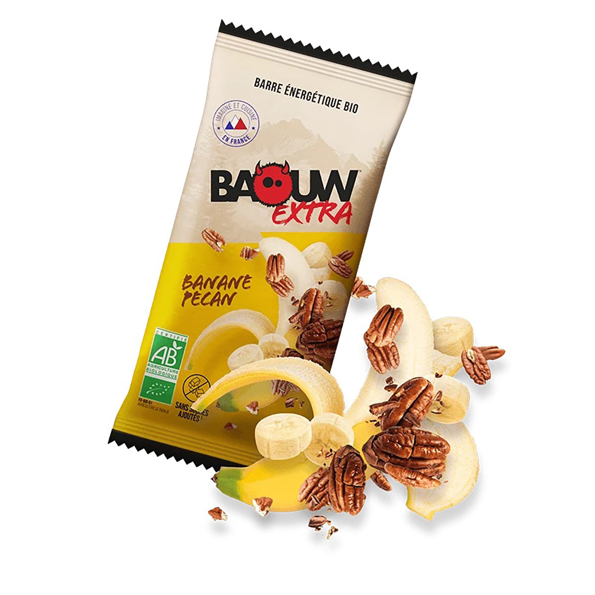 Energetická tyčinka BAOUW ORGANIC EXTRA Banánovo-pekaňová (50g)