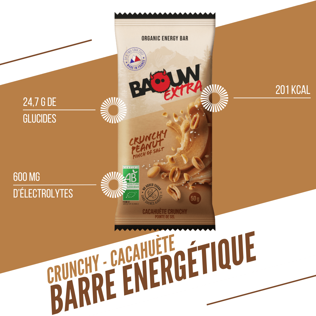 BAOUW ORGANIC EXTRA Crunchy Peanut Energy Bar (50g)