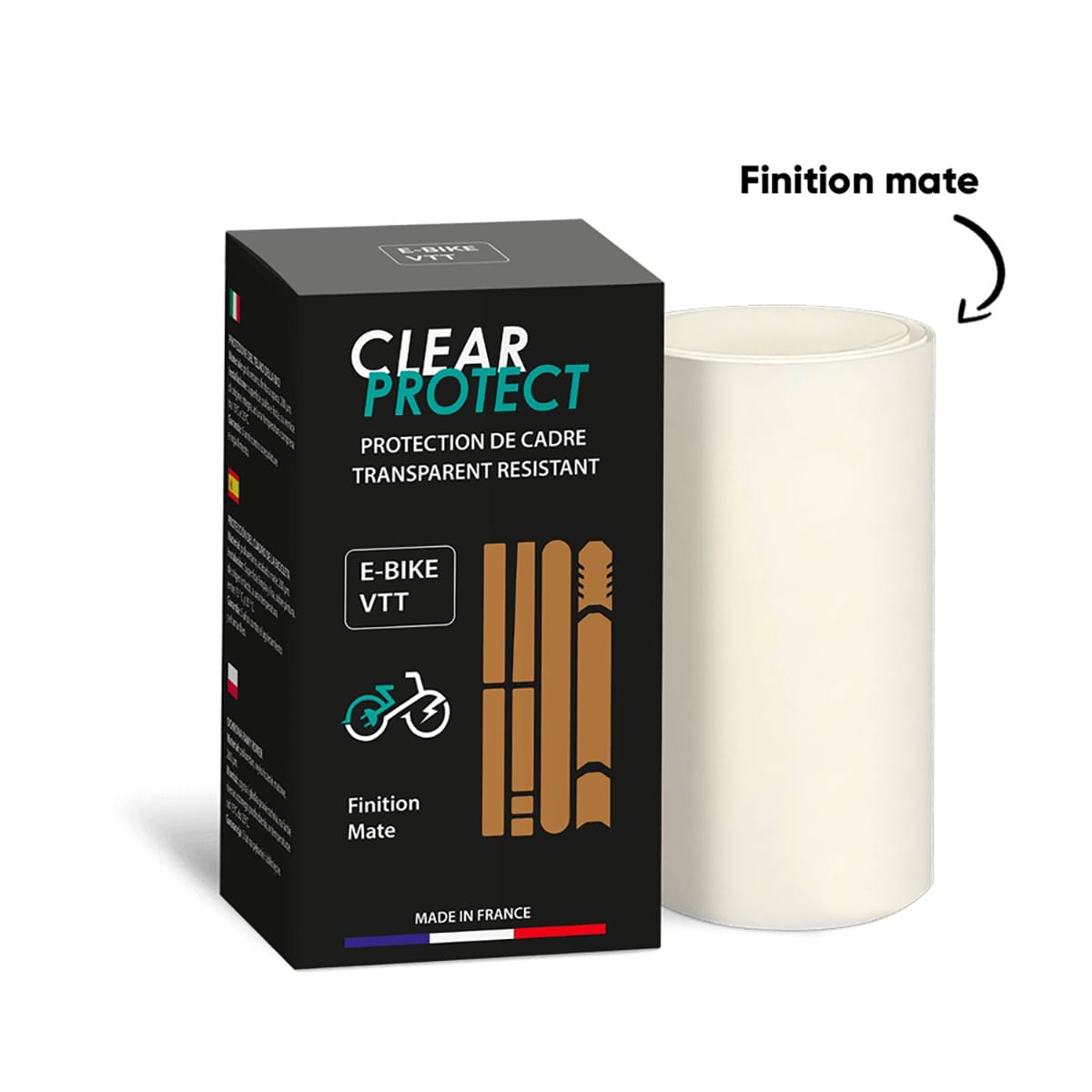 CLEARPROTECT Matný samolepicí chránič rámu pro elektrokola a horská kola