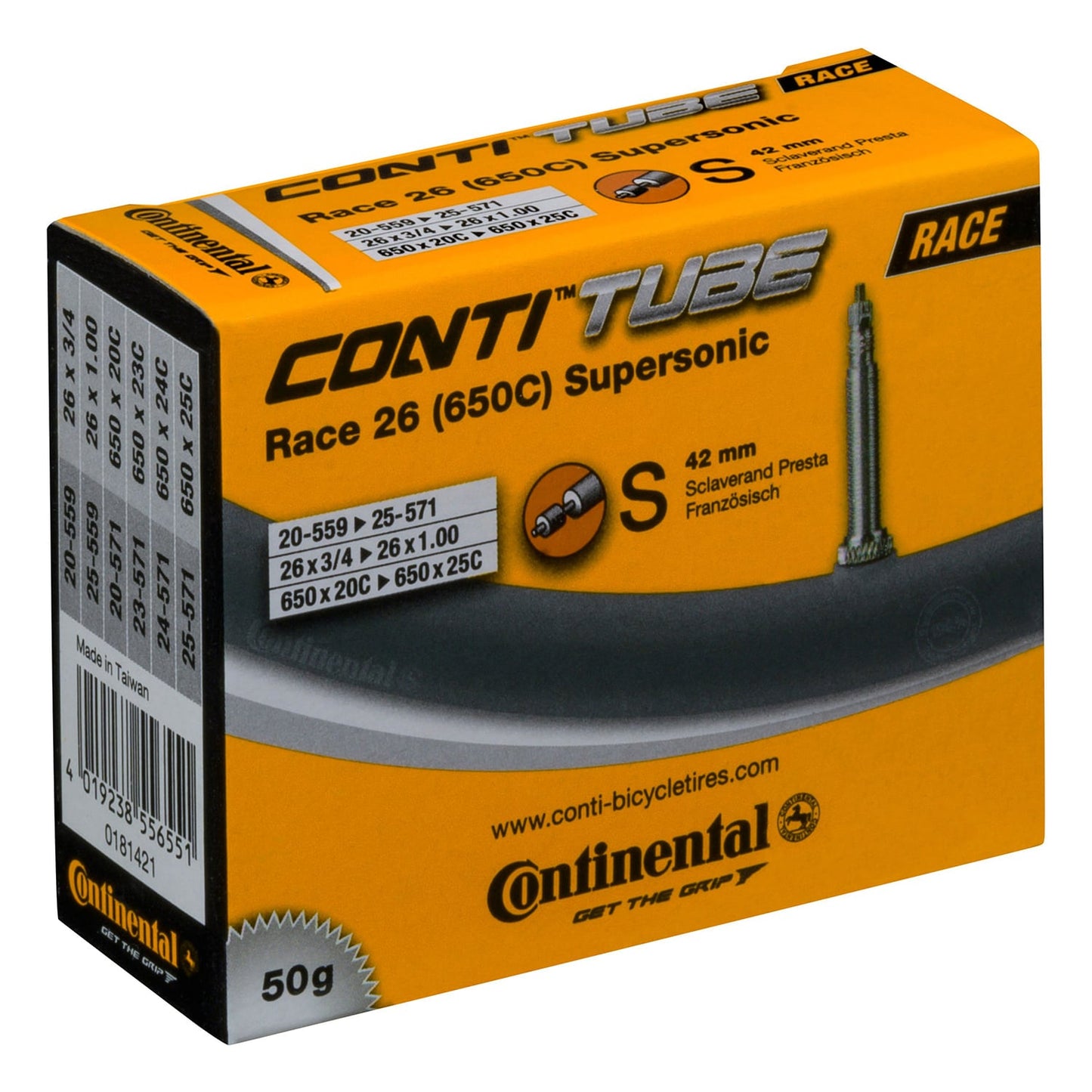 CONTINENTAL RACE SUPERSONIC vnitřní duše 650x20/25c ventil Presta