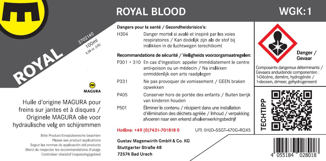 MAGURA ROYAL BLOOD Minerální brzdová kapalina (1 l)