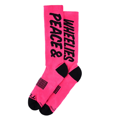 TROY LEE DESIGNS PERFORMANCE PEACE & WHEELIES Socks Fushia 2025