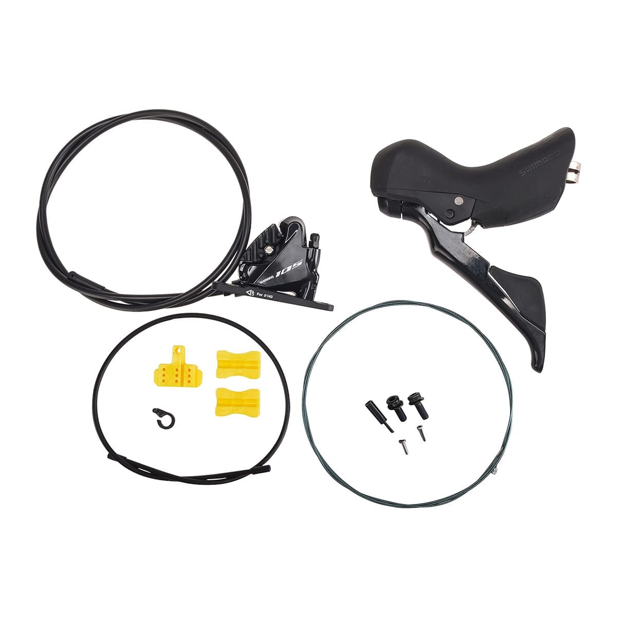 Pár páček a třmenů SHIMANO 105 R7020 2x11 s plochou montáží bez disků