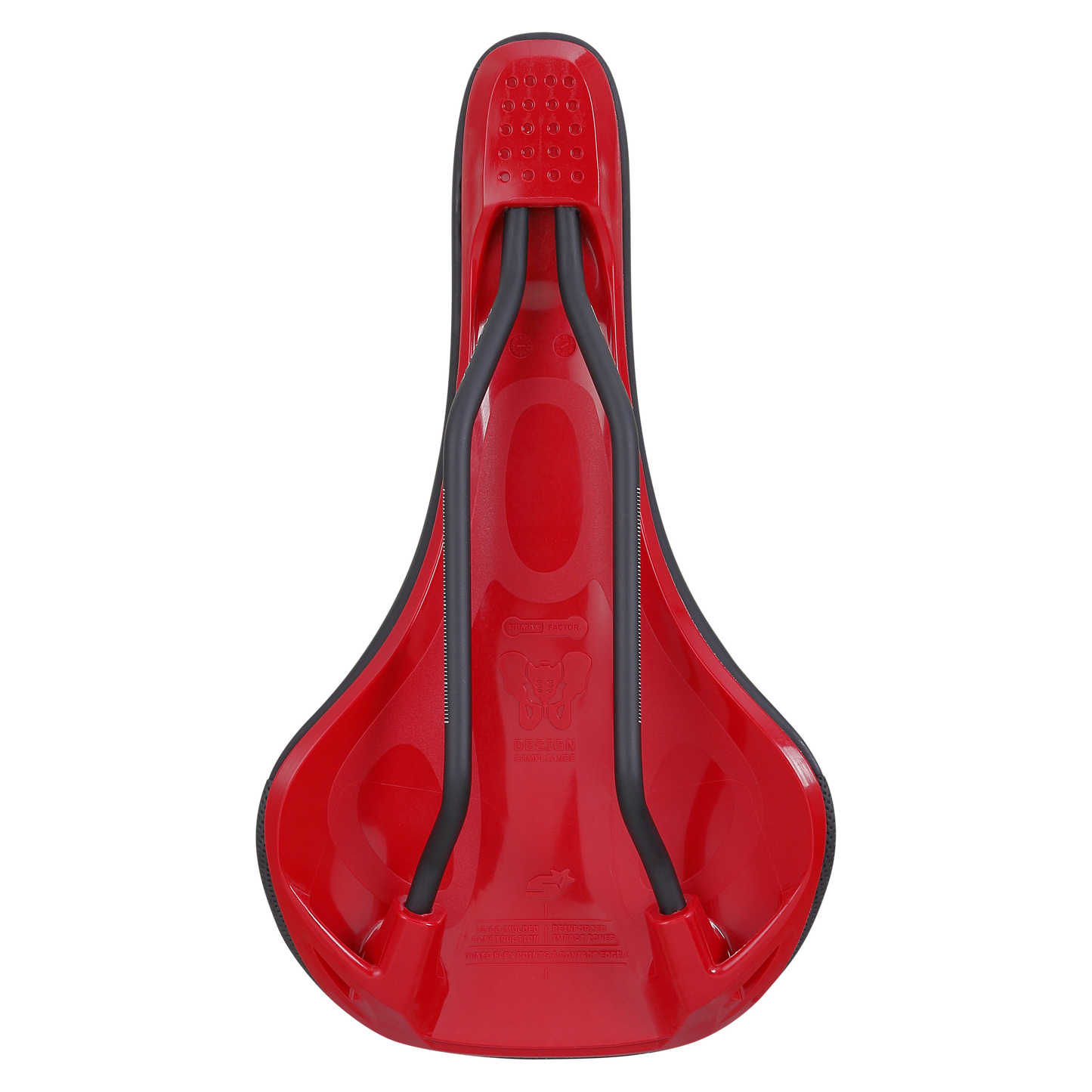 SPANK OOZY 280 144mm sedlo CrMo kolejnice Červená