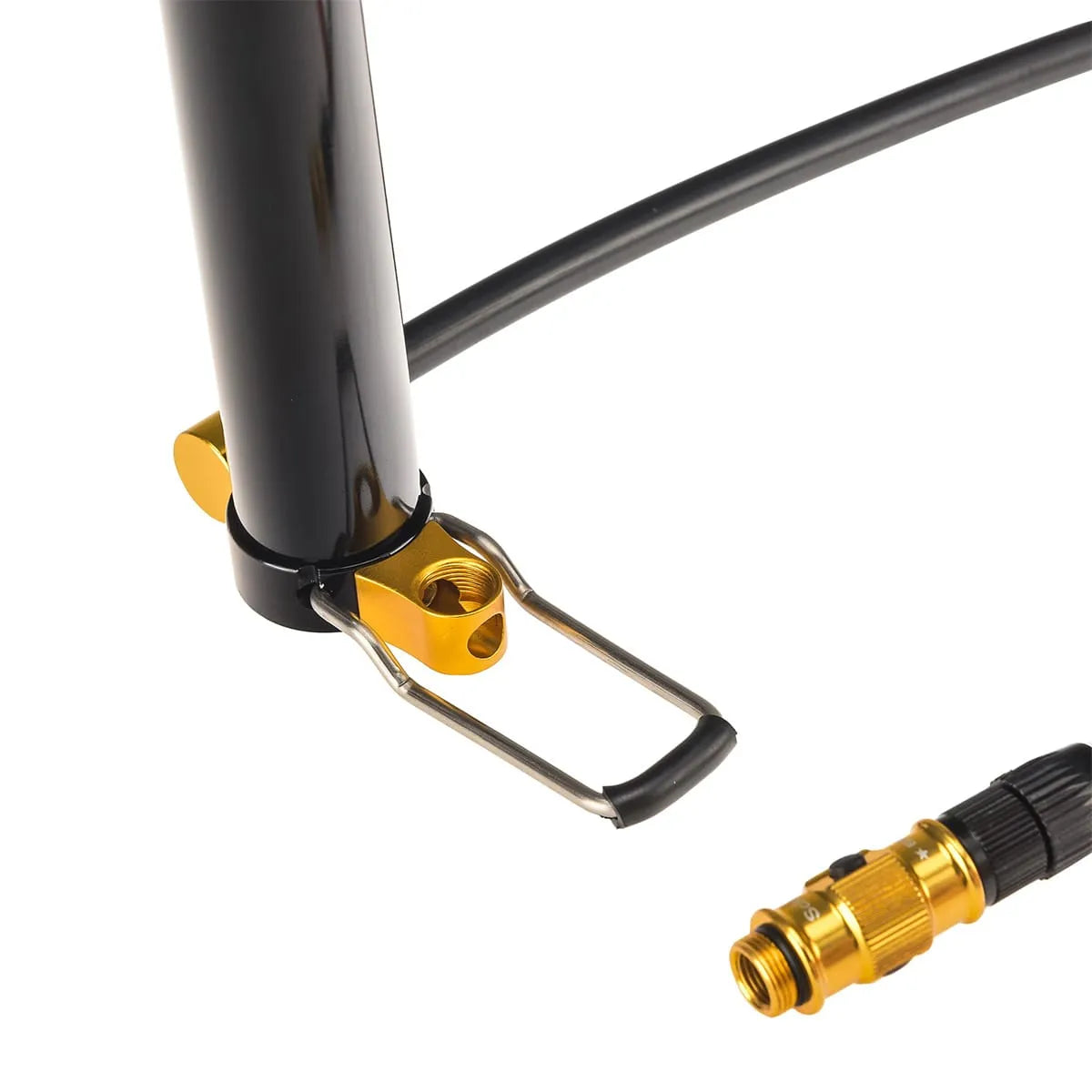 LEZYNE MICRO FLOOR DRIVE HP Kompaktní nožní čerpadlo černé barvy