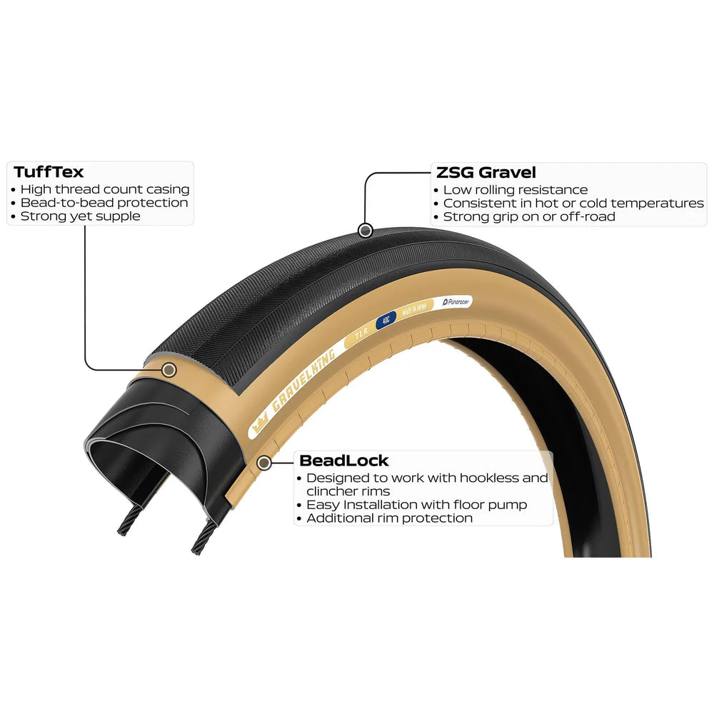 Pneumatika PANARACER GRAVELKING SLICK TLR 700x35c Tubeless Ready Beige