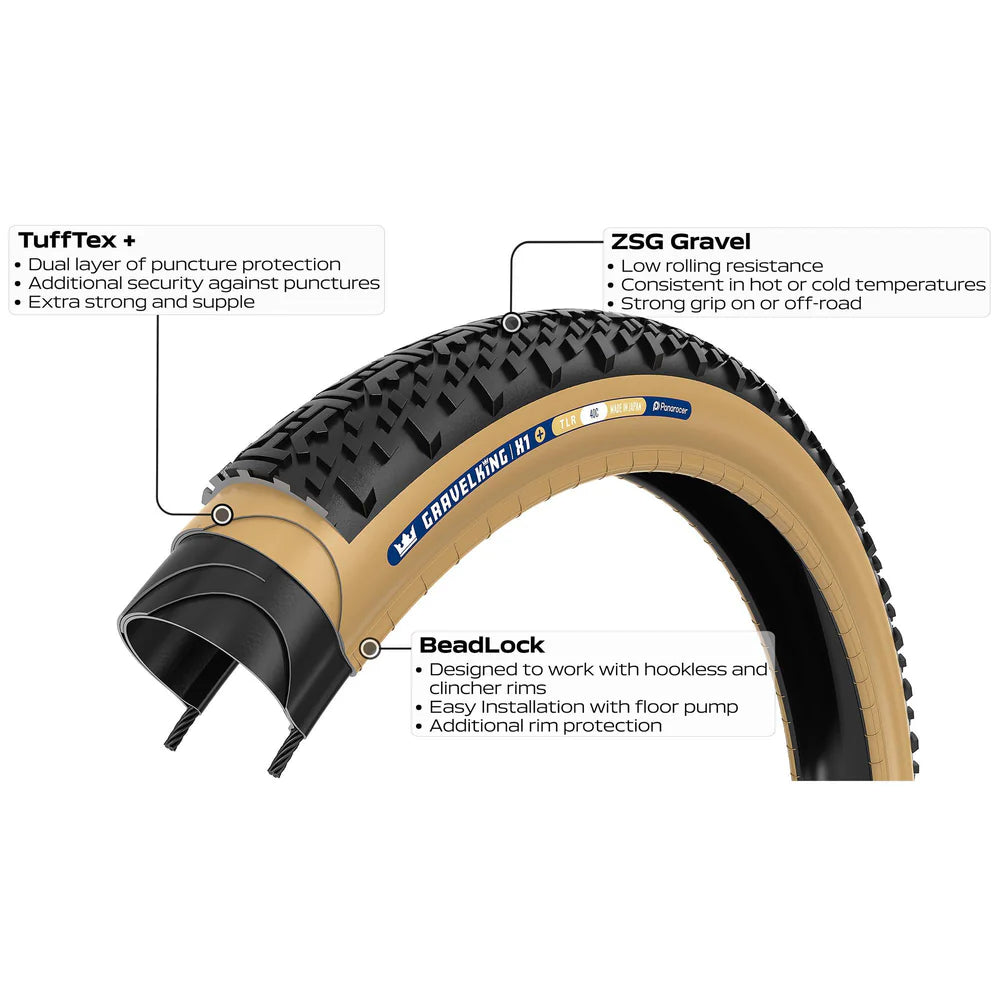 Pneumatika PANARACER GRAVELKING X1+ TLR 700x35c Tubeless Ready Black