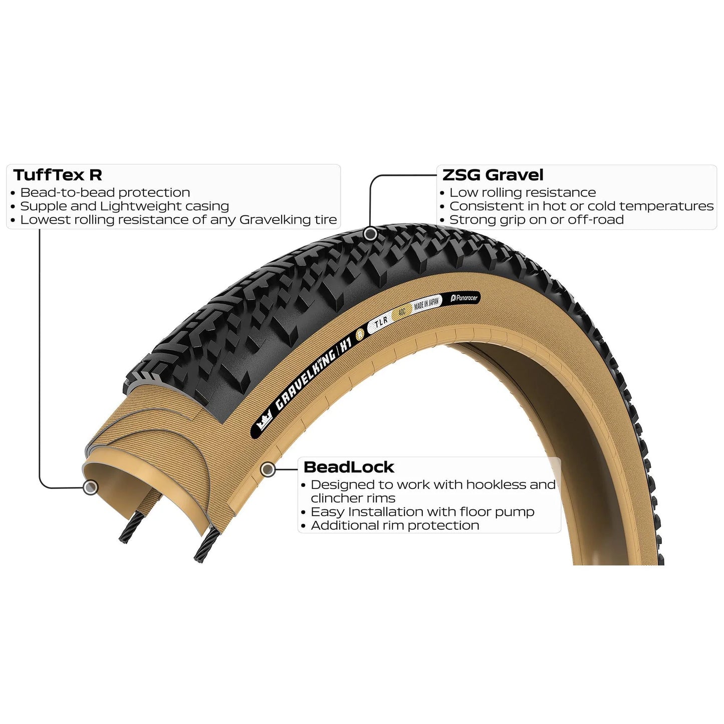 Pneumatika PANARACER GRAVELKING X1 R-LINE TLR 700x35c Tubeless Ready Beige
