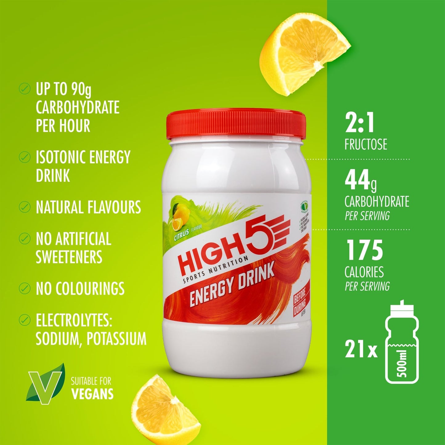 HIGH5 ENERGY DRINK (1kg) Citron