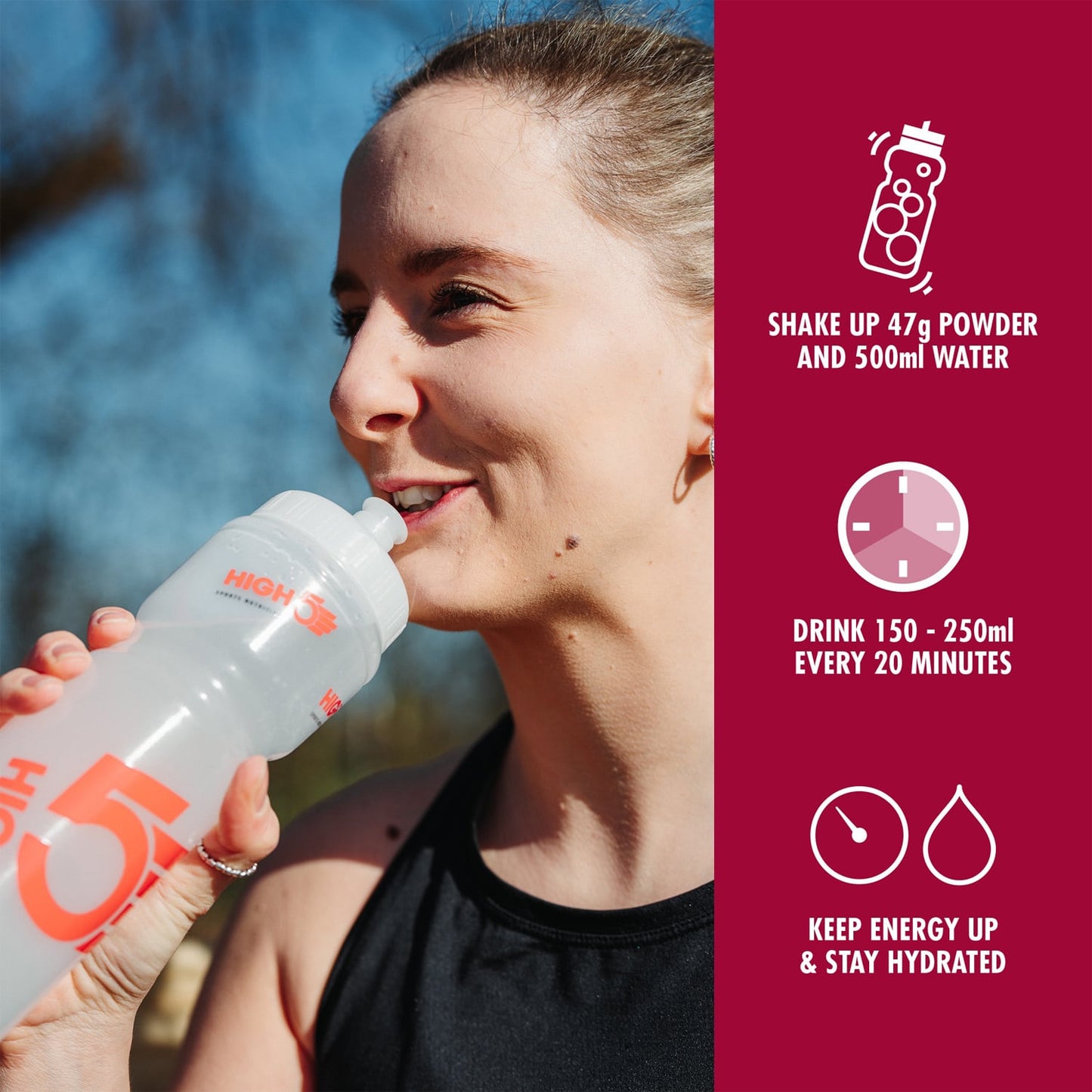 Energetický nápoj HIGH5 ENERGY DRINK (47g) Červené ovoce