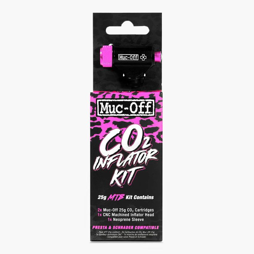 Odpalovací kolík MUC-OFF MTB CO2 + 25g kazety CO2 se závitem (x2)
