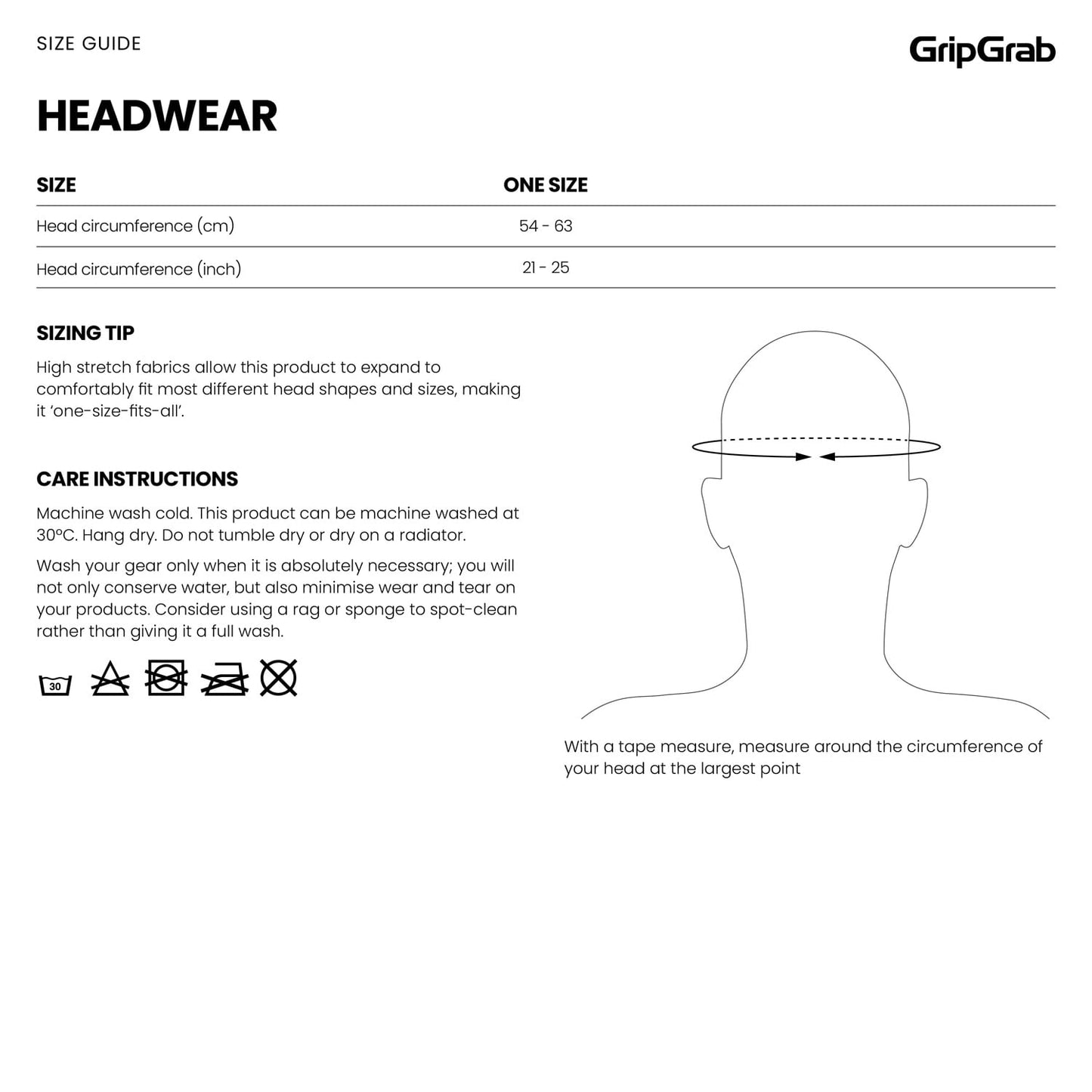 GRIPGRAB UPF 50+ Helmet Cover Black