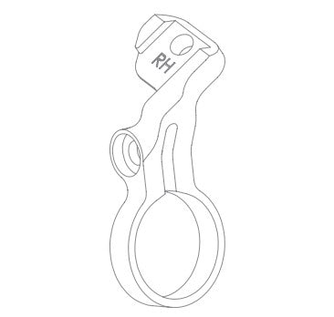 Sram AXS POD Bracket pro HOPE Tech 3/XCR Right Shift Silver