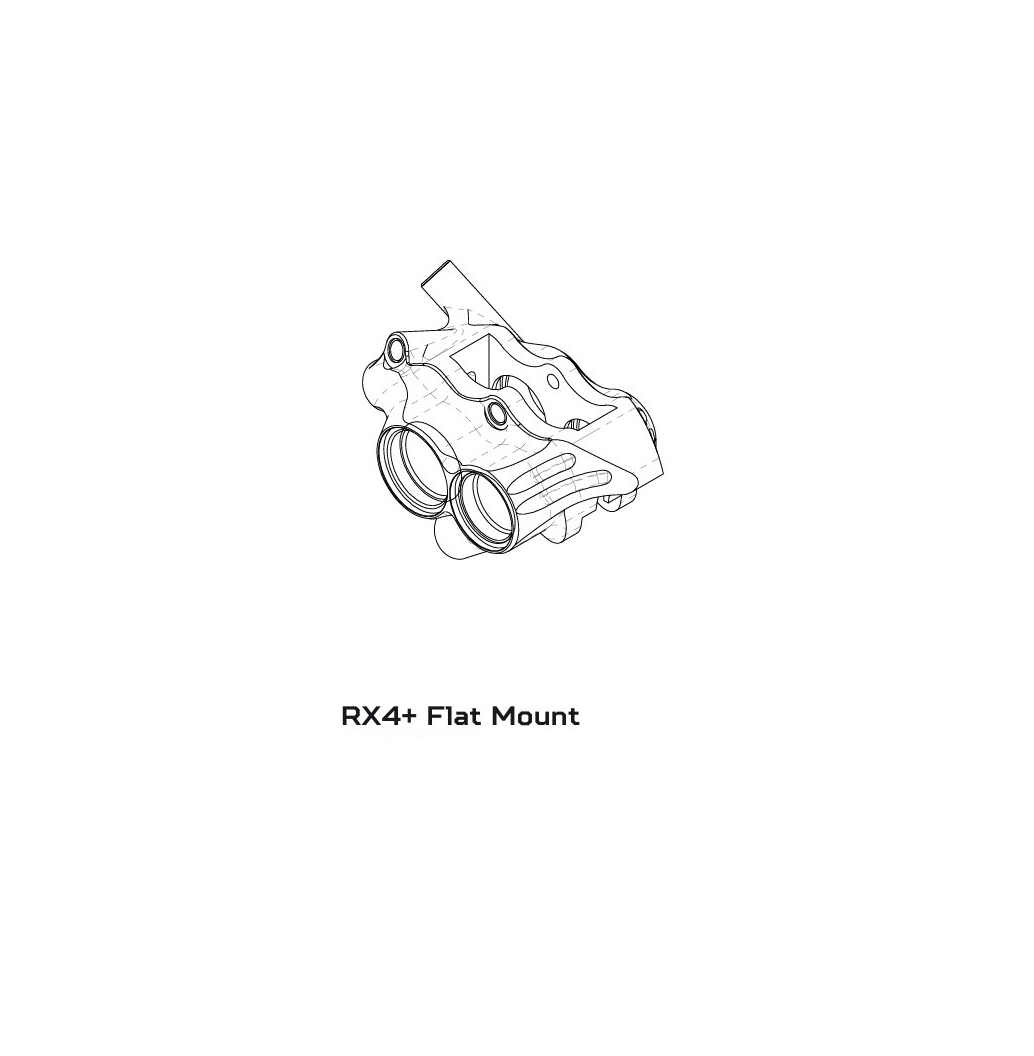 HOPE RX4+ FM 34mm 4-Piston Mineral Black Hydraulic Caliper