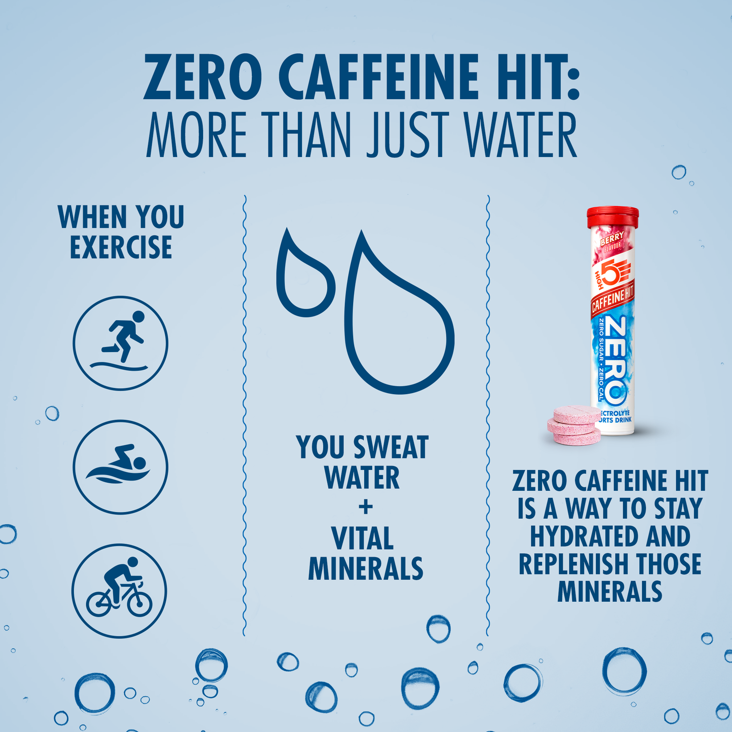 Electrolyte Hydration tablets HIGH5 ZERO Caffeine (x20) Fruits Red